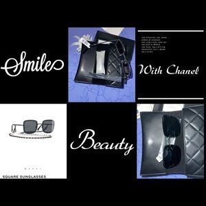 New Chanel silver sunglasses